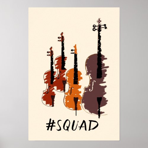 Strings Squad Music Instrument Poster