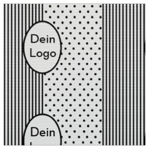 Strip Points Medaillon for own logo Initial Fabric