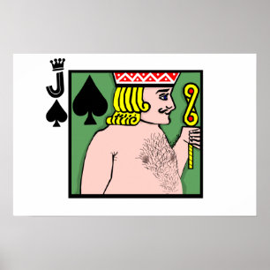 Strip Poker Jack of Spades Poster