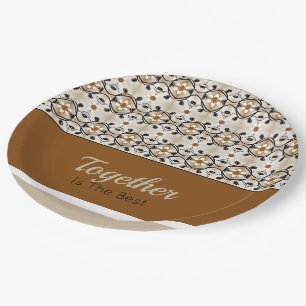 Stripe Accented Designer Paper Plates