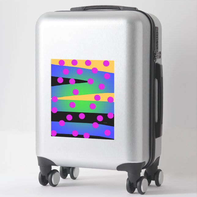 Stripe and Dots Sticker (Suitcase)