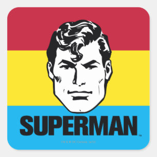 Stripe Boy - Superman Square Sticker