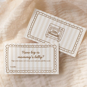 Stripe Bun in the Oven How Big Is Mommy's Belly Enclosure Card