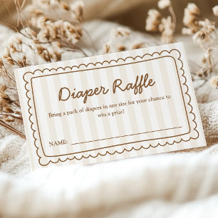 Stripe Bun in the Oven Shower Diaper Raffle Card