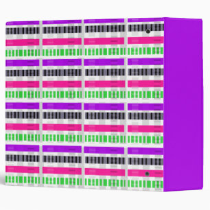 Stripe & Check 2014 3 Ring Binder