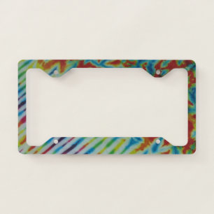 Stripe & Crinkle Tie Dye License Plate Frame