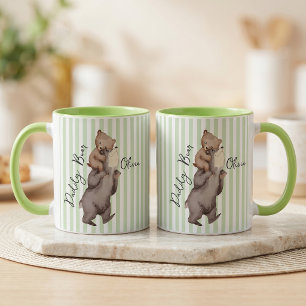 Stripe Daddy Bear Father's Day Gift For Dad Mug
