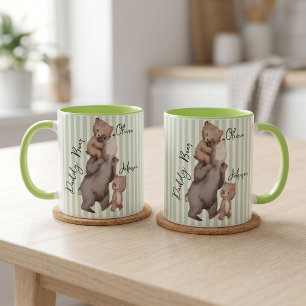 Stripe Daddy Bear Father's Day Gift For Dad Mug