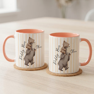 Stripe Daddy Bear Father's Day Gift For Dad Mug