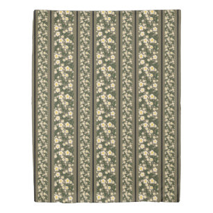 Stripe Dainty Flowers Dusty Fawn Background Duvet Cover