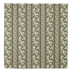 Stripe Dainty Flowers Dusty Fawn Background Duvet Cover