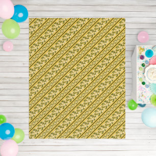 Stripe Dainty Flowers Lemon Yellow Background Rug
