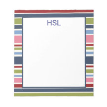 Stripe Deep Hues Notepad