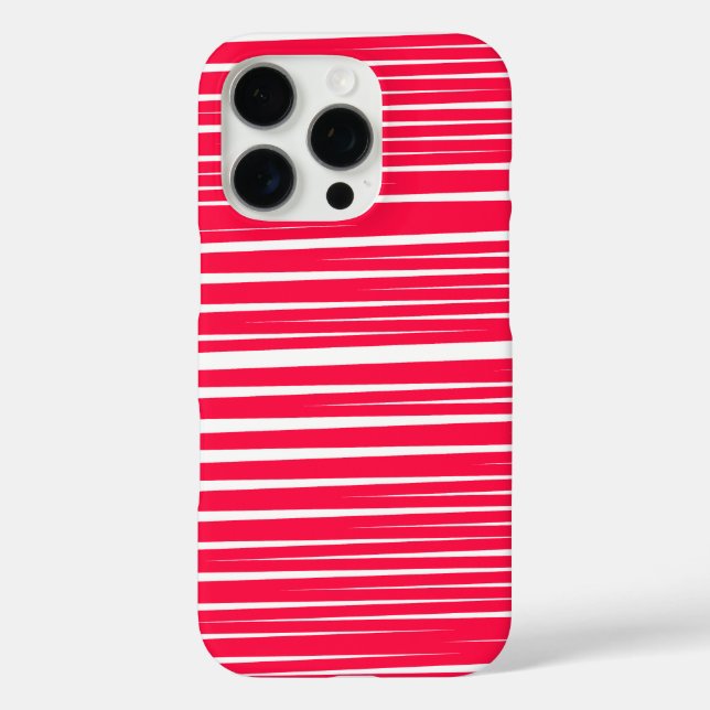 Stripe Design in Red and White Case-Mate iPhone Case (Back)