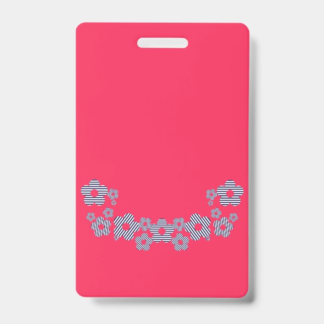 Stripe Flowers Badge (Front)