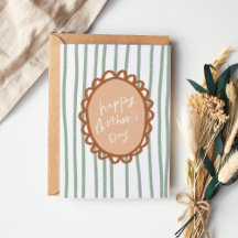 Stripe Hand Drawn Frame Happy Mother's Day
