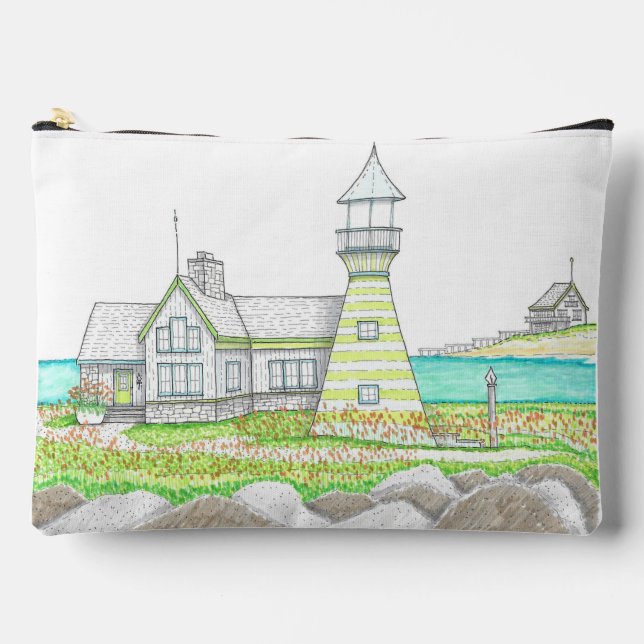 Stripe Lighthouse Accessory Bag (Front)