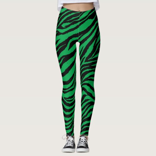 STRIPE MEAN GREEN LEGGINGS