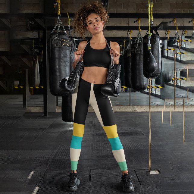 Stripe Multicolor Capri Leggings (Creator Uploaded)