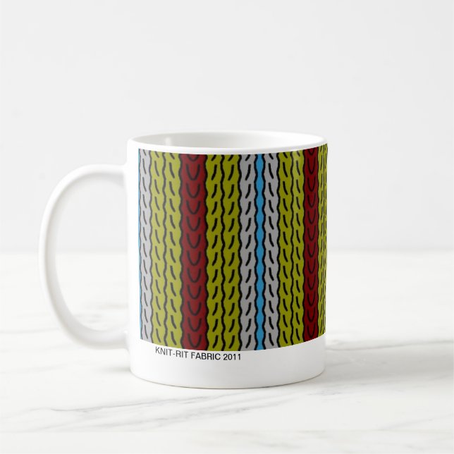 Stripe - olive brick - mug (Left)