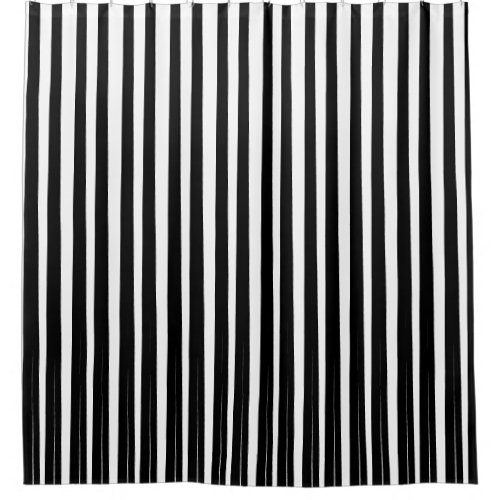 Stripe Pattern Camouflage Black White Theme Decor  Shower Curtain