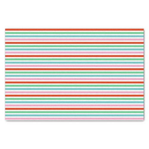 Stripe Pattern  Modern Colorful Christmas Cheer Tissue Paper