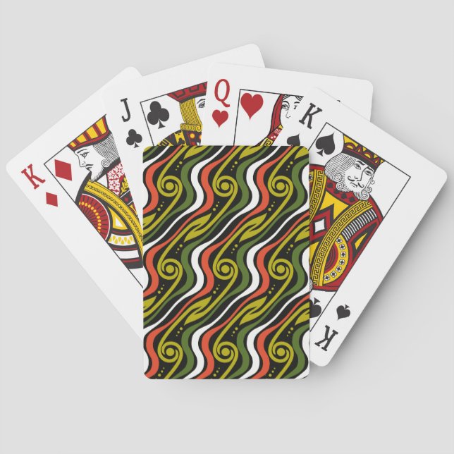 stripe pattern poker cards (Back)