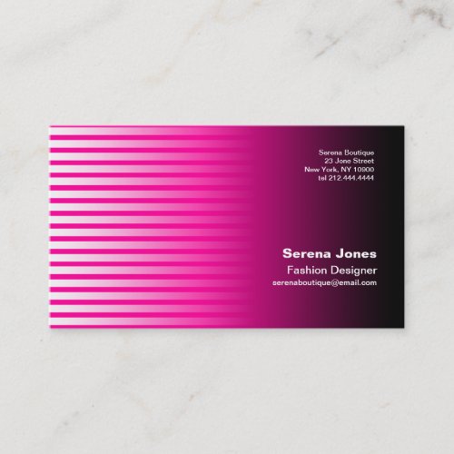 Stripe Pink Business Card