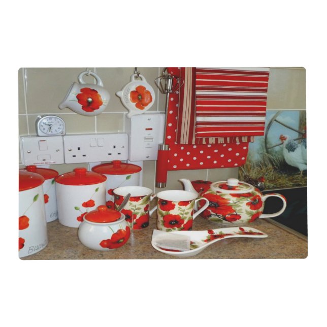 Stripe Polka Dot Kitchen Decor Table Placemat (Front)