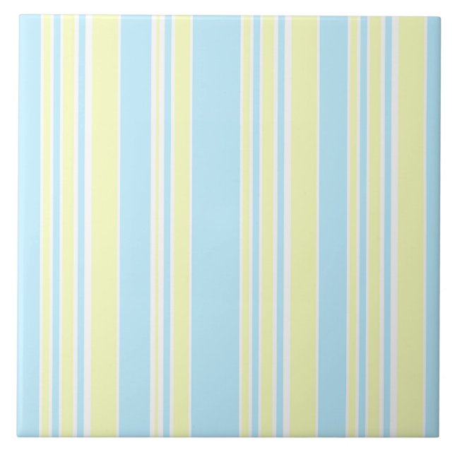 Stripe Print Ceramic Tile (Front)