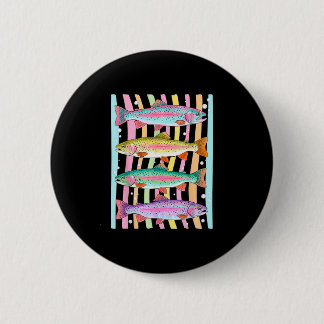 Stripe rainbow trout fishing outdoor fish summer button