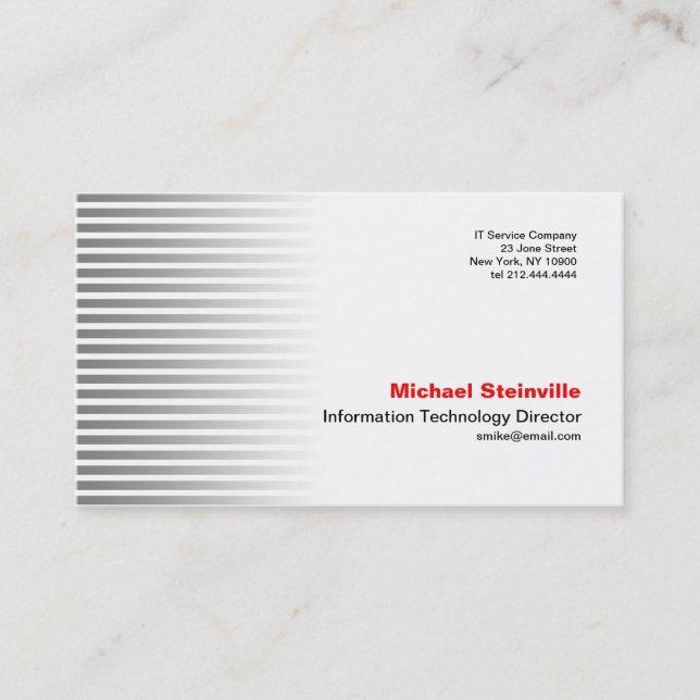 Stripe Silver Business Card (Front)