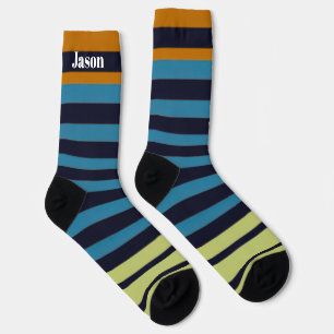 Stripe Socks for Dad Crew Socks