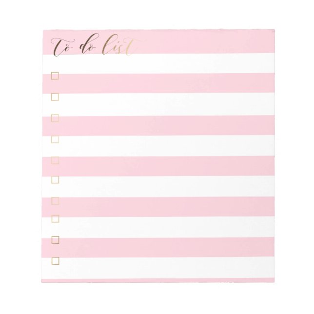 Stripe To Do List Notepad (Front)