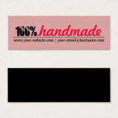 Striped 100% Handmade Tag (Front & Back)