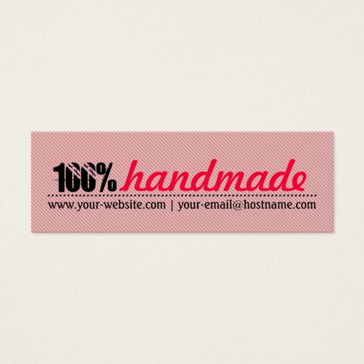 Striped 100% Handmade Tag (Front)