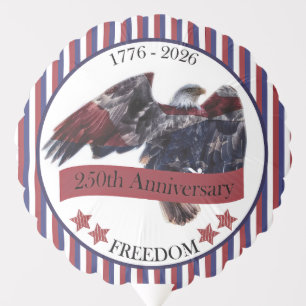 Striped 250th Anniversary Eagle Independence Day Balloon