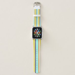 Striped abstract background with color stripes. Vi Apple Watch Band