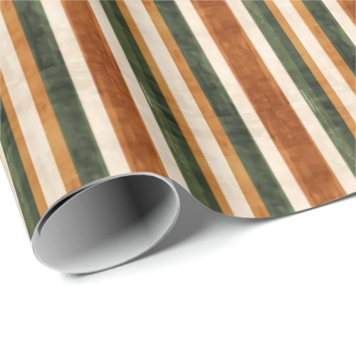 Striped Abstract Matte Modern Gift Wrapping Paper