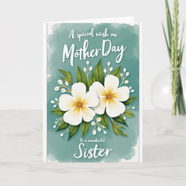 Striped Affection Flower Card (Front)