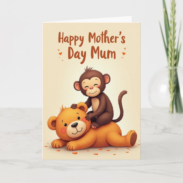 Striped Affection Message Card (Front)