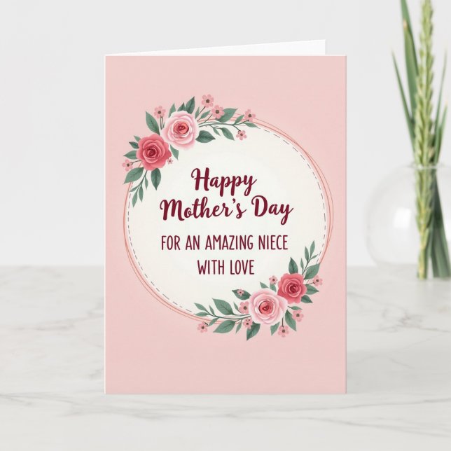 Striped Amazing Niece Love Card (Front)