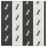 Striped Ants, Black and White Fabric