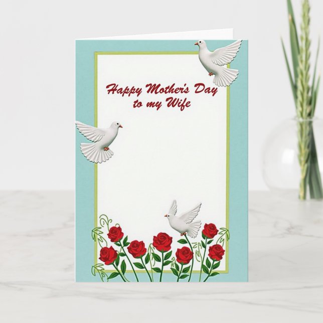 Striped Azure Message Card (Front)