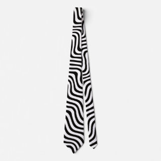 Striped B&W  Neck Tie