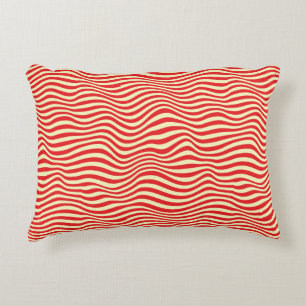 Striped background accent pillow