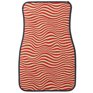 Striped background car floor mat