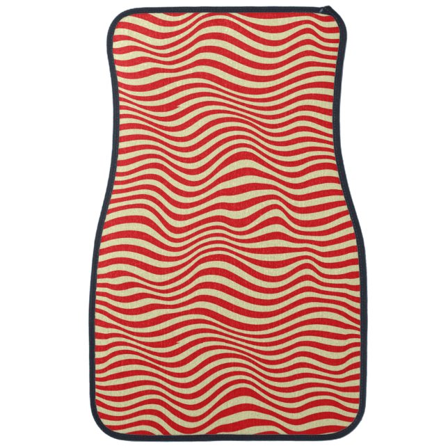 Striped background car floor mat (Front)