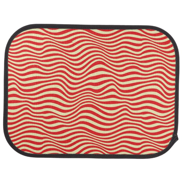 Striped background car mat (Rear)
