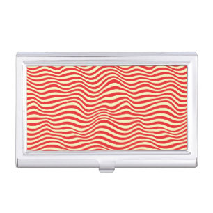 Striped background case for business cards